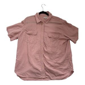 Madewell Pink Casual Button Down Shirt Relaxed Fit